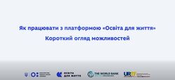 Як працювати з платформою "Освіта для життя". Короткий огляд можливостей