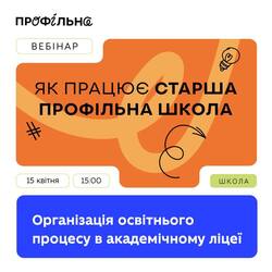 МОН запрошує на вебінар «Організація освітнього процесу в академічному ліцеї»